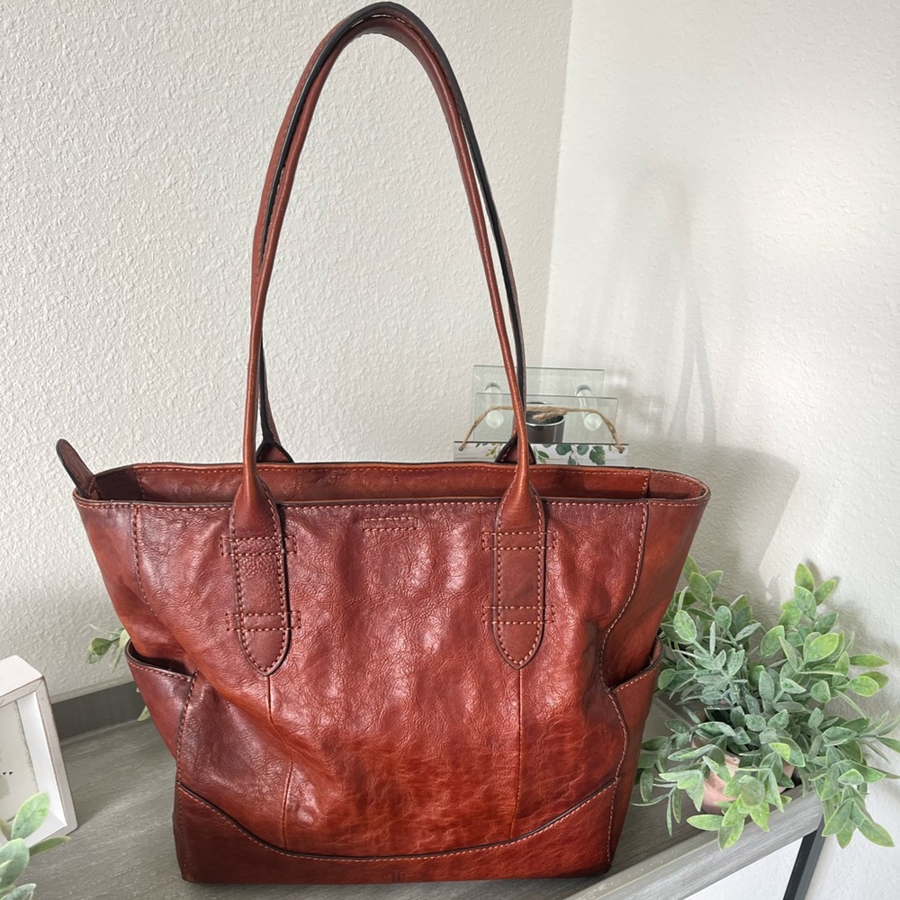Frye Brown Leather Tote Shoulder Bag